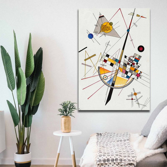 Wallity Lienzo Decorativo Delicate Tension. No. 85 de Wassily Kandinsky (70 x 100 cm)